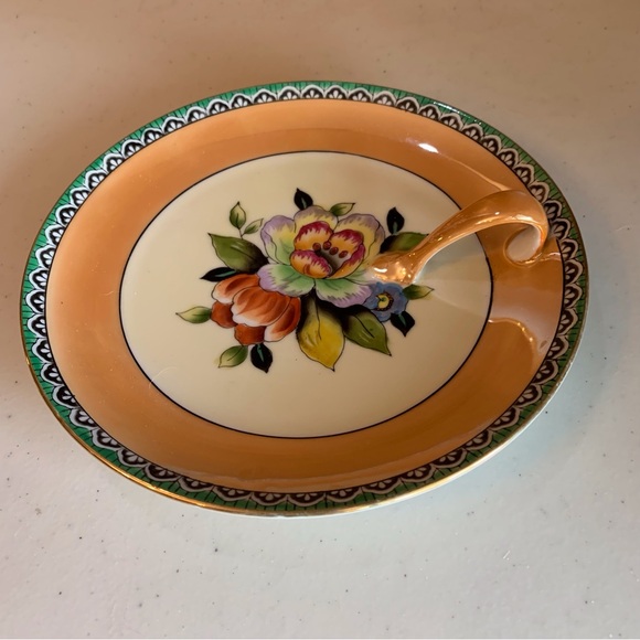 Noritake “M” Morimura  Single Handle Lusterware Floral Serving Dish 7.25” - Picture 1 of 6